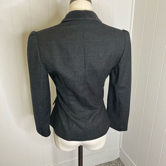 Vintage 80s Cassidy Women’s Size 8 Wool Blend Acetate Grey Boxy Blazer J… - Picture 8 of 14